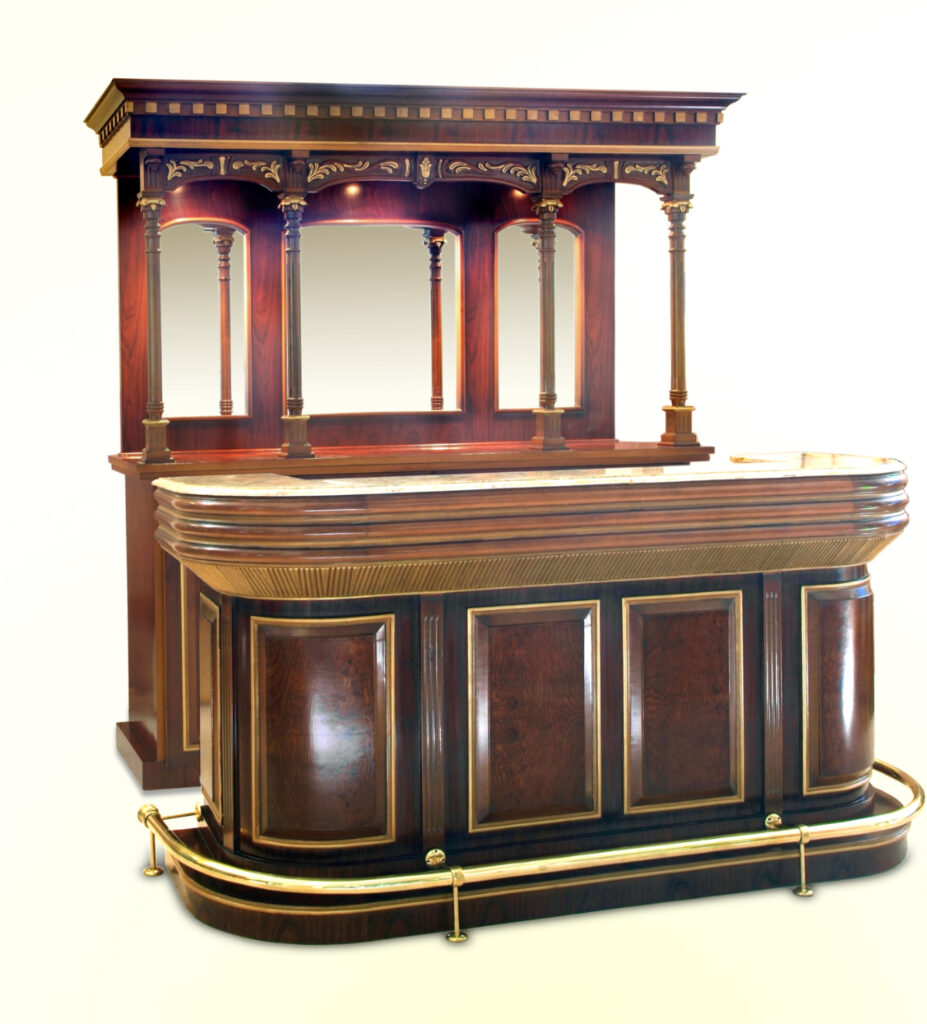 Bar 129MOD - 6.5 ft Beechwood Wine / Liquor Home Bar