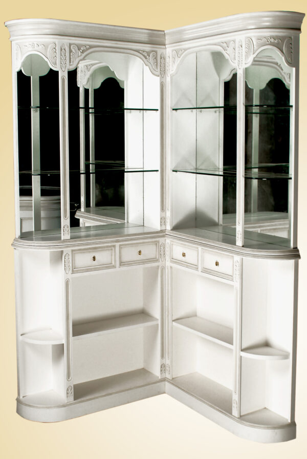 Bar 138WH - 5.5 ft Whitewash Corner L-shaped Home Bar - Image 3