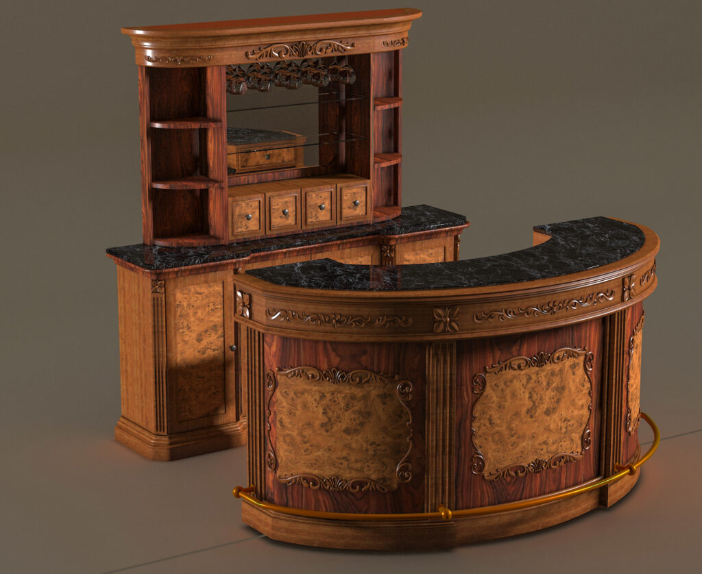 Italian Marble Top Bar Counter and Console - Bar WNL57