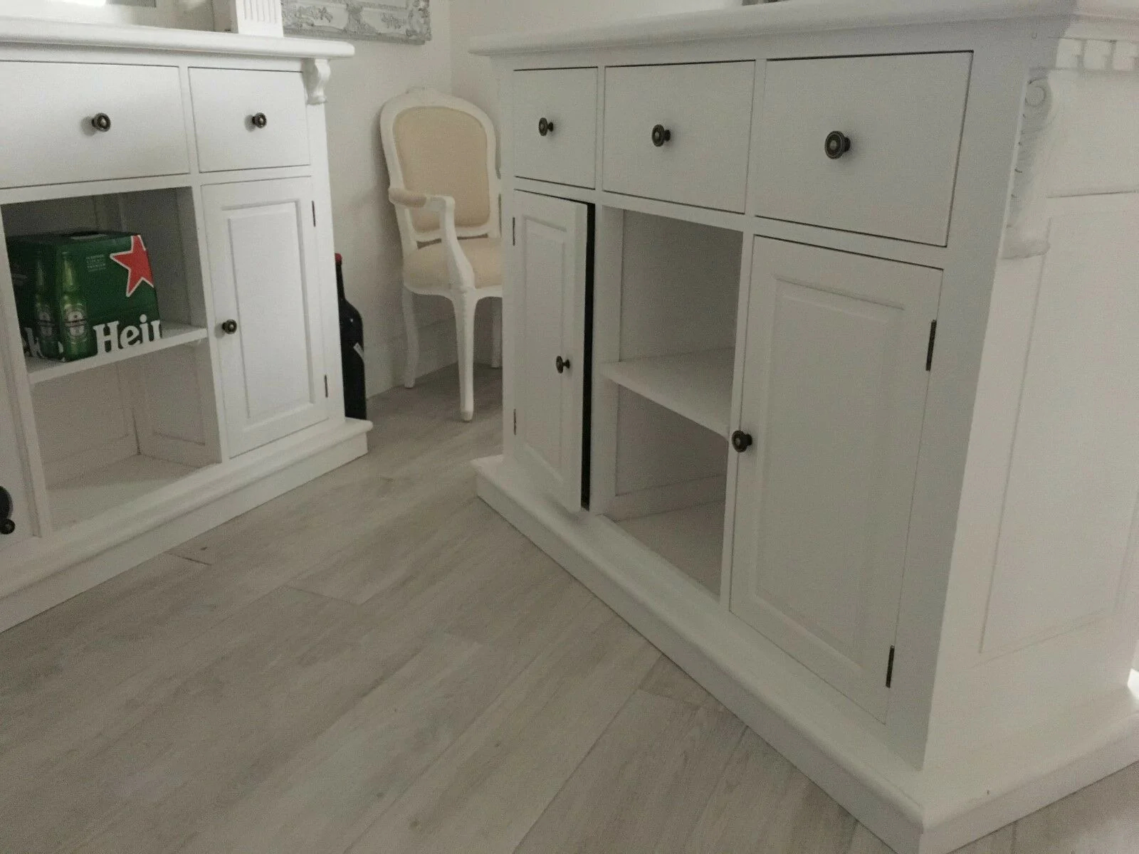 Modern Hardwood Bar Cabinet Set with Wine Storage - Bar WNL152 - Image 3