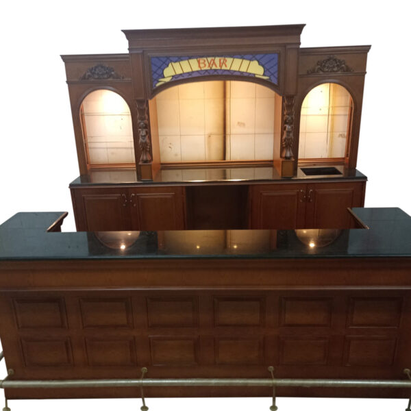 Black Granite Top Bar Set with Hand Carvings – Bar WNL175