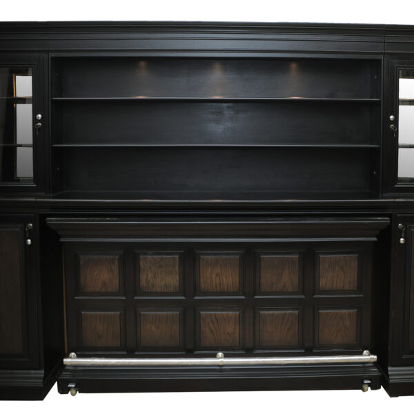 Portable Bar on Wheels Integrates into Hutch – Bar Cart on Casters – WNL180