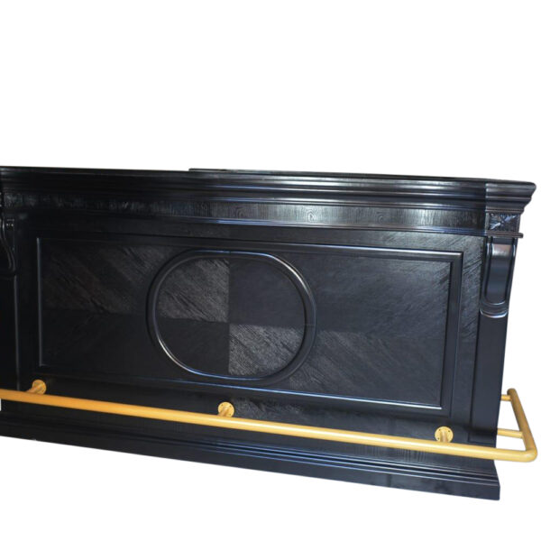 All-black Bar Featuring Unique Checkered Panel Design – Bar WNL179