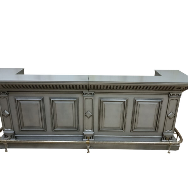 Eye-catching Silver Bar with a sink & Fridge Space – Bar WNL176