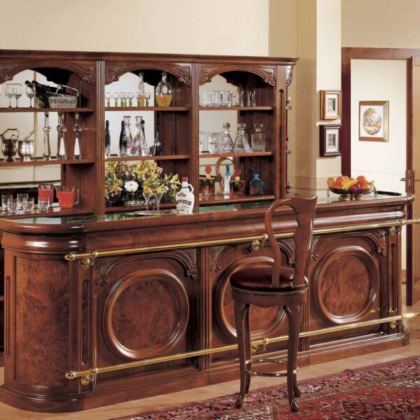 Luxurious Classic Home Bar Combining Craftsmanship & Ornate Details – Bar WNL198
