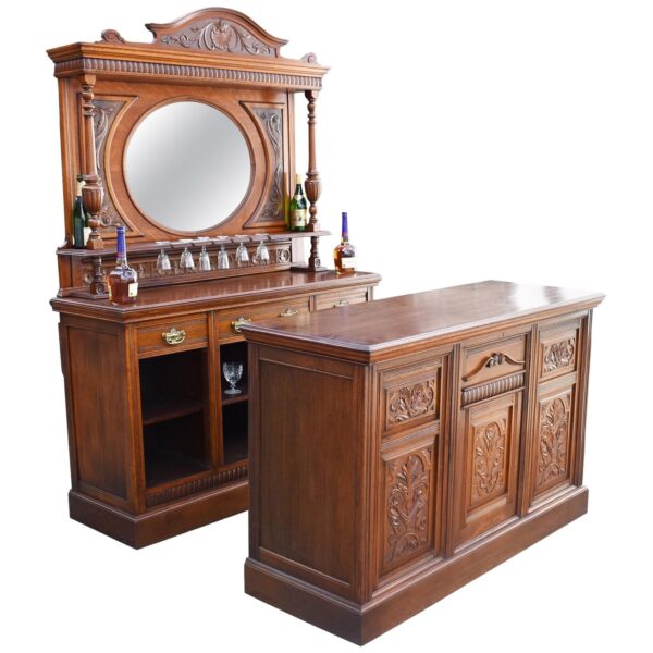 Experience the Golden Age of 19th-century Grandeur with this English Victorian Bar – WNL186