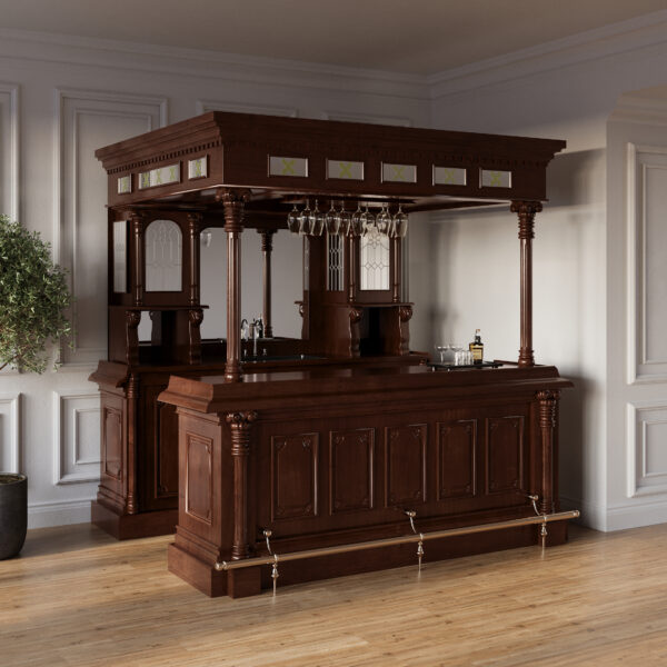 Wooden Home Bar that Combines Victorian Charm with Modern Sophistication – Bar WNL204